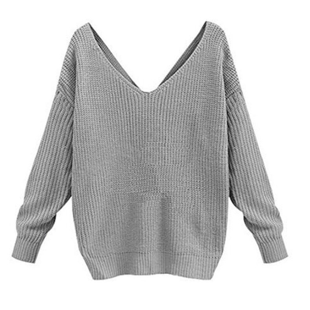 Last One Twist Open BackFront Twist Knot Sweater - Picture 3 of 4